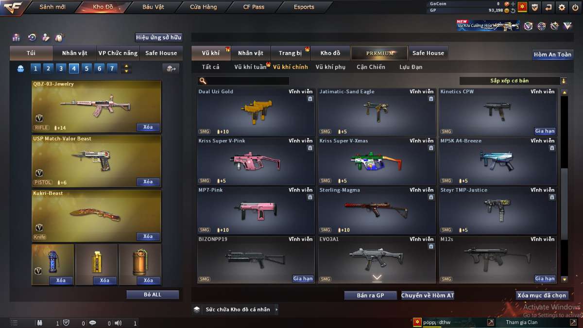 shop acc cf uy tin gia re